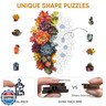 Delobi Succulent Waterfall Wooden Puzzles, 500 Pieces Jigsaw Puzzles 18.5'' x13.1'', Unique Design Wooden Puzzles for Adults and Kids, Family Game Gift Royal Size