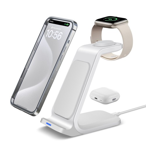 15W 3in1 Wireless Charger Station Charging Dock For iPhone 15 Apple Watch 9 8 7 
