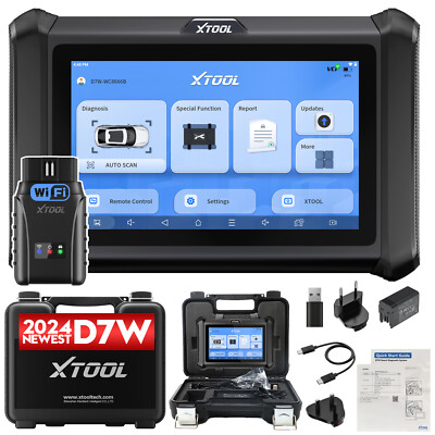 2024 XTOOL D7W Wireless OBD2 Car Full System Diagnostic Scanner Tool E/CU Coding