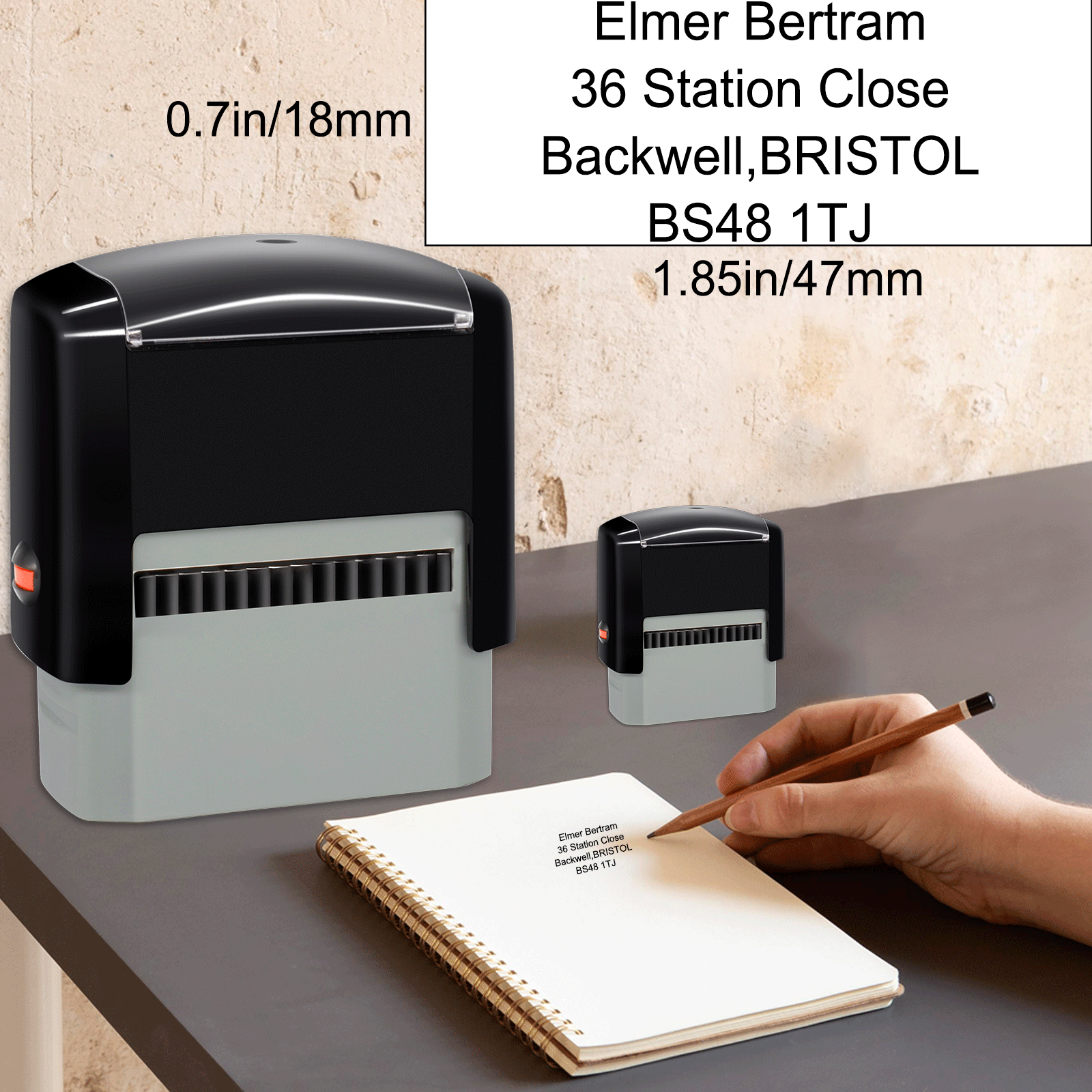 Custom Stamp Self-Inking Personalized Rubber Stamps for Business Up to 8 Lines