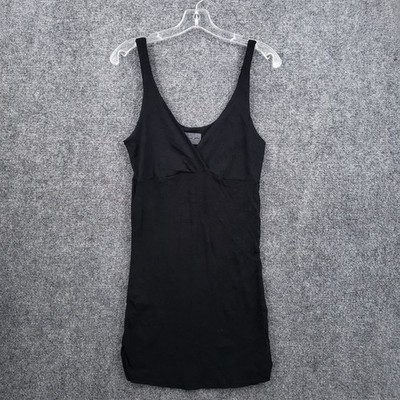Michael Stars The Original T Shirt Womens Tank Dress Black OS One Size Mini V Ne