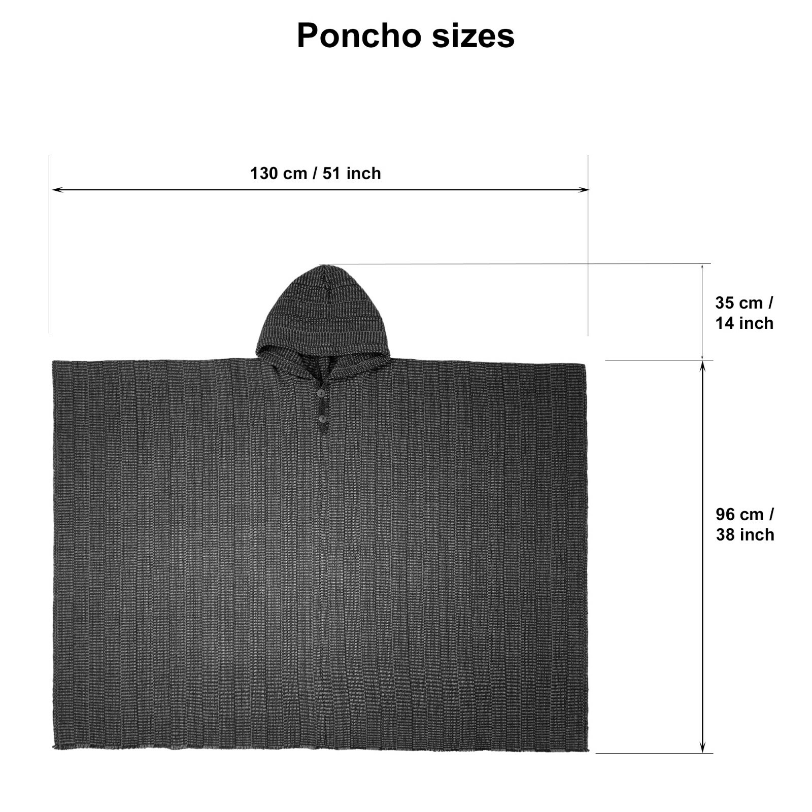 LLAMA WOOL HOODED PONCHO MENS WOMANS UNISEX PULLOVER SWEATER JACKET COFFEE BEANS