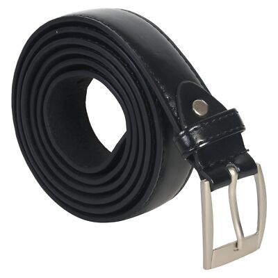 Leatherboss Genuine Leather Men Dress Belt BIG & TALL 46" - 56" Stylish, Black