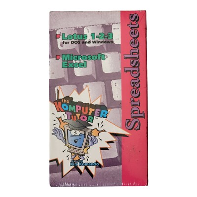1993 Komputer Tutor Spreadsheets VHS Ask Mike Lotus Microsoft Excel DOS Computer