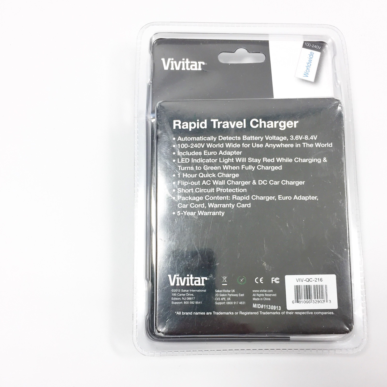 Vivitar Rapid Travel Charger QC 216 Compatible With Canon LP-E12