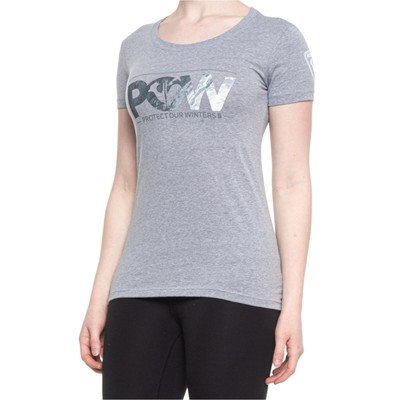 Rossignol POW Gray Short Sleeve T-shirt Medium Shirt Graphic Protect Our Winters