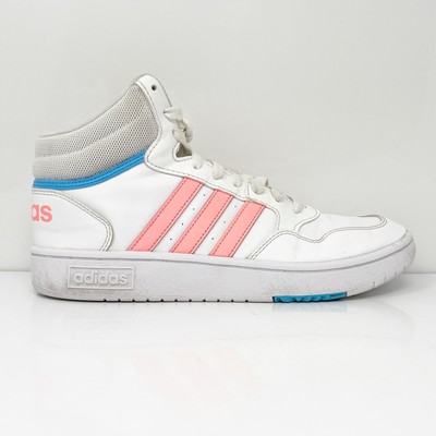 Adidas Girls Hoops Mid 3 GW6110 Белая повседневная обувь Кроссовки Размер 7Y