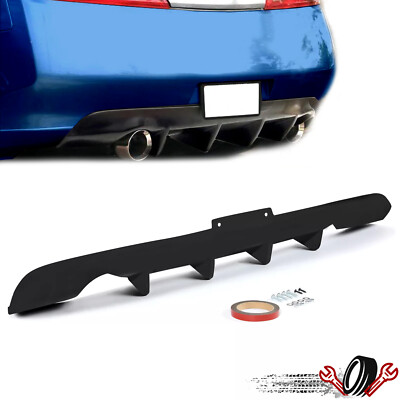 Rear Lower Bumper Diffuser Lip For 03-07 Infiniti G35 2DR Coupe Ver 2 JDM Style