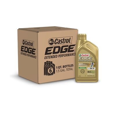 Castrol EDGE Extended Performance 0W-20 Advanced Full Synthetic Motor Oil, 1 ...
