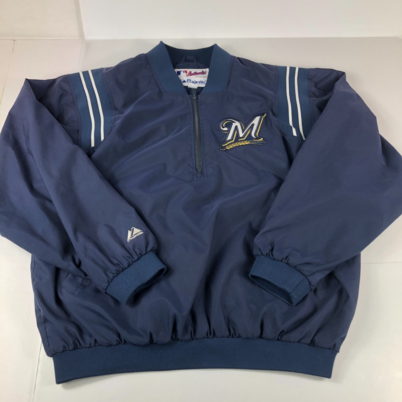 00s Majestic × MIL.Brewers XLサイズ プルジャケット Majestic × MIL.Brewers 00s XLサイズ プルジャケット