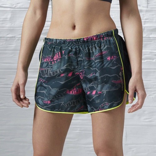 

[S94347] Женские плетеные шорты Reebok Running Essentials 4 дюйма, Многоцветный