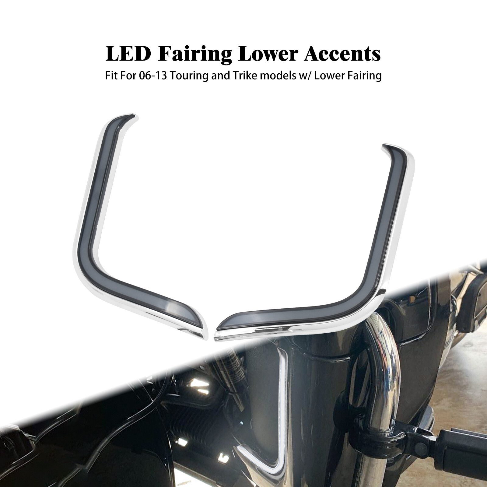 New Fairing Lower LED Turn Signal Running Light Fit For Harley Touring 06-13