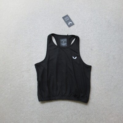Castore Tank Top Womens UK 8 Black Casual Sportswear Vest Active EU 36 NWT