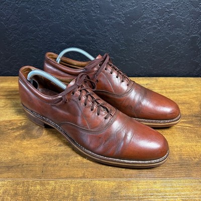 E.T. Wright Z16013M Brown Leather Oxford Shoes Mens 9.5 AA Narrow