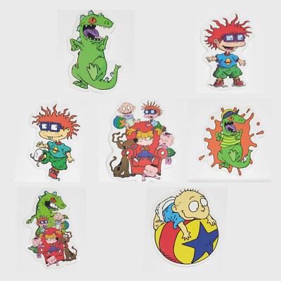 Lot of 7 Nickelodeon Nick Toons Rugrats Cartoon Waterproof Vinyl Stickers