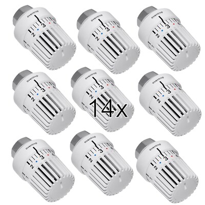 14x Oventrop Thermostatic Head M 30 X 1,5 1011465 Uni LH Mit Zero Position White