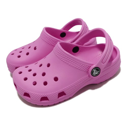 

Crocs Classic Clog K Taffy Розовые детские дошкольные сандалии без шнуровки 206991-6SW, Розовый, Classic Clog K