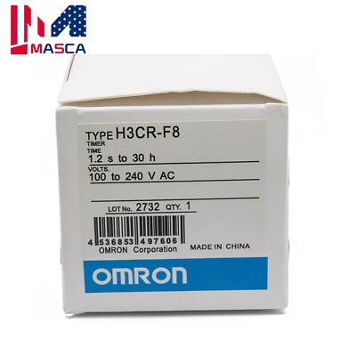 New In Box OMRON PLC Twin Timer H3CR-F8 100-240V AC 1 Year Warranty US Stock