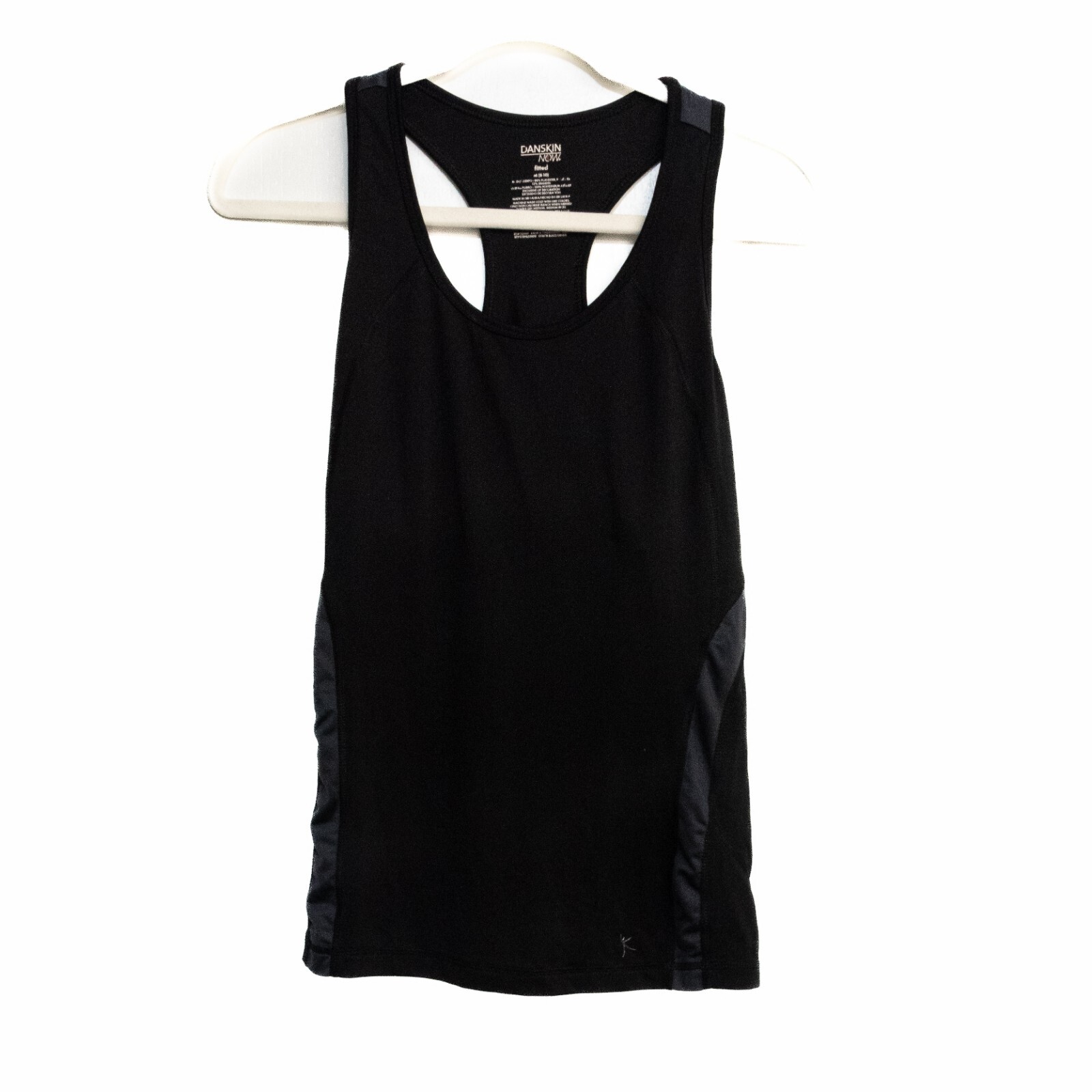Danskin Now Womens Black Activewear Tank Top Stretch
