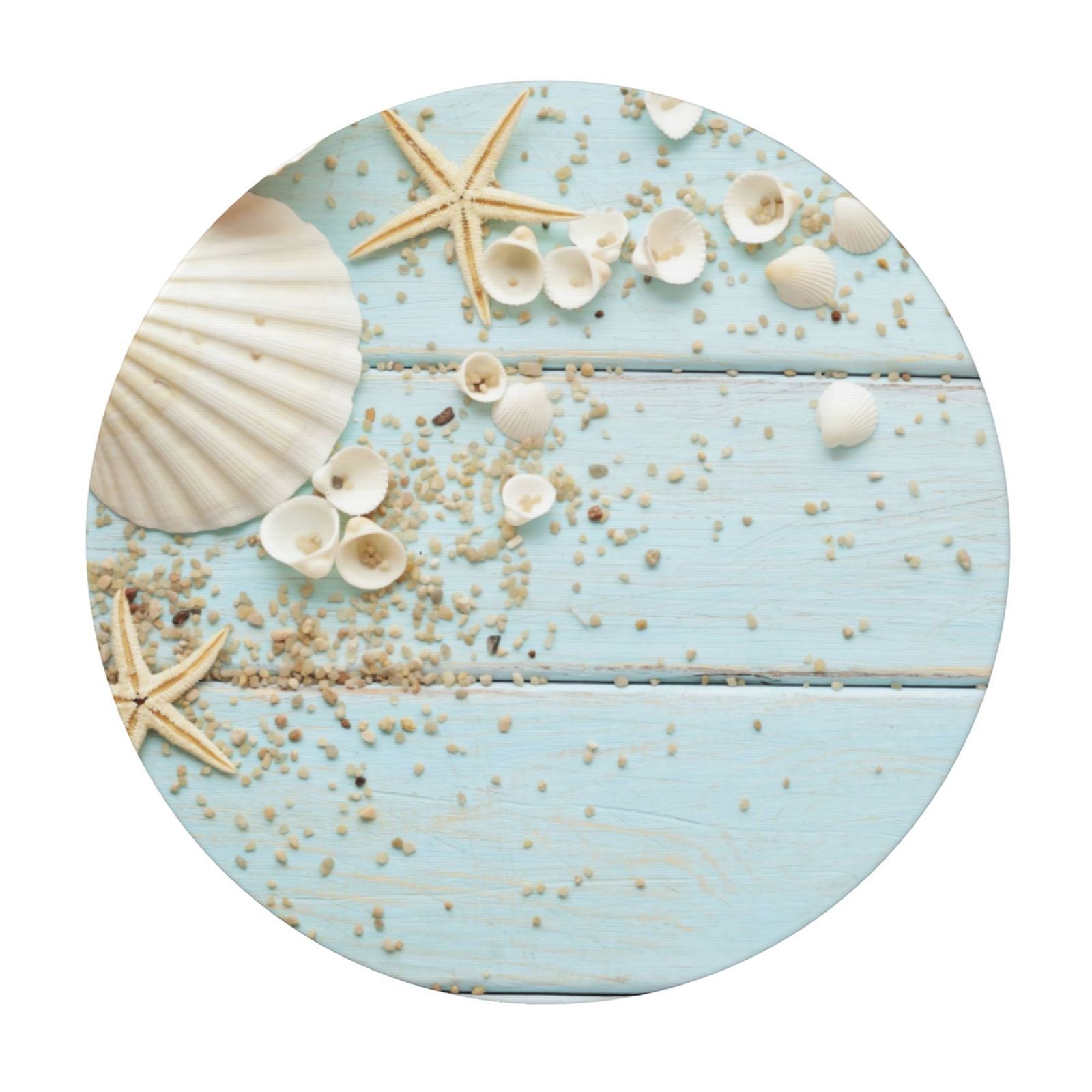 Round Tablecloth Elastic Edged Polyester Table Cover Waterproof Home Decorative