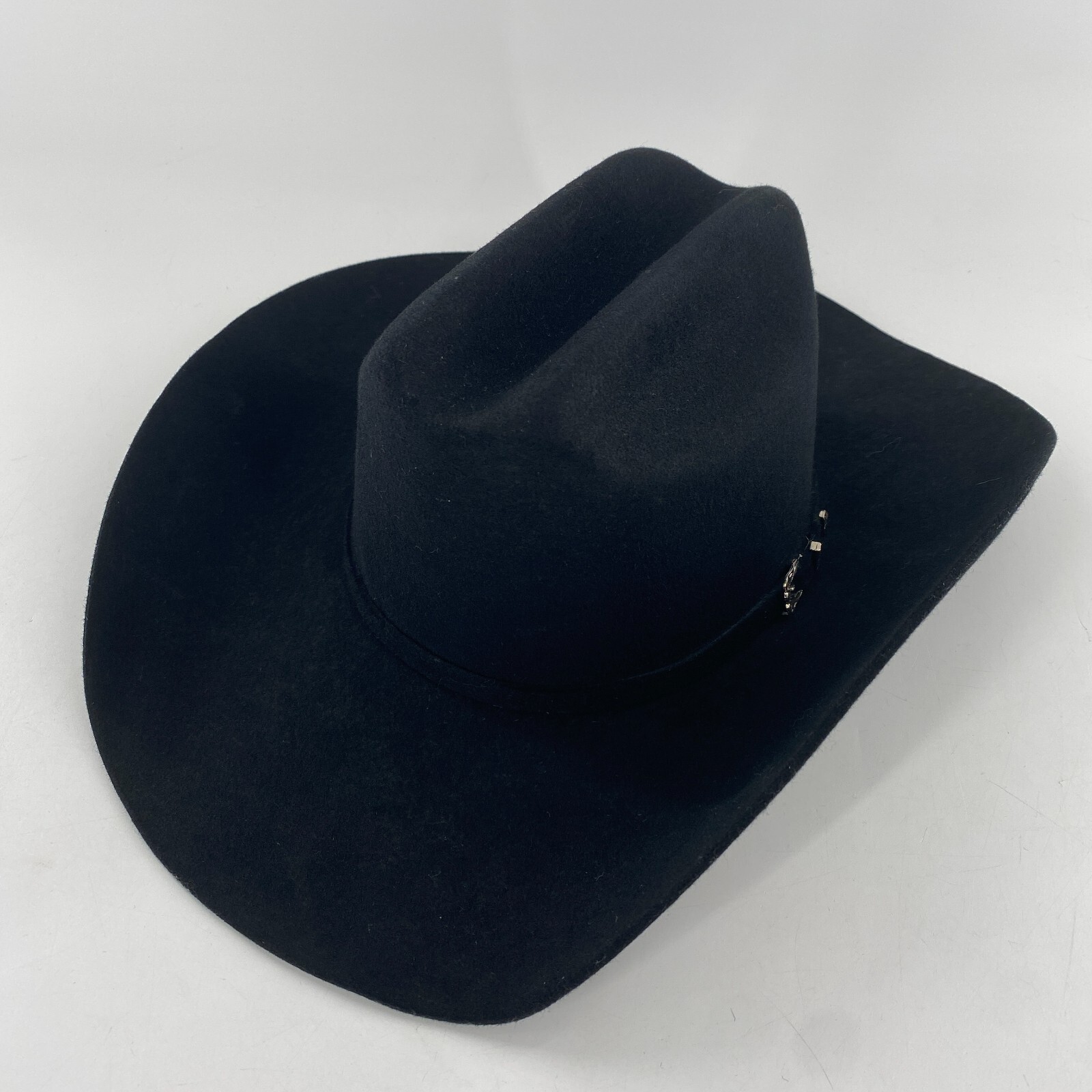 80s TEXAS HATS Cowboy Hat XXXXX BEAVER 黒 VTG MHT Western Cowboy Hat 3X XXX Beaver Fur Felt Black Sz 6