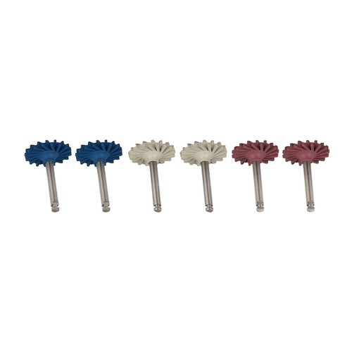 6Pcs/pk Dental Composite Polishing Disc Spiral Finishing Polisher Brush RA Burs