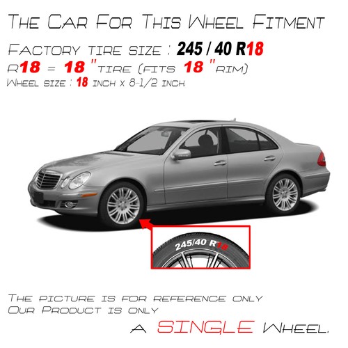 FRONT For Mercedes E350 E550 OEM Design Wheel 18" 2007-2009 Silver Rim 65432