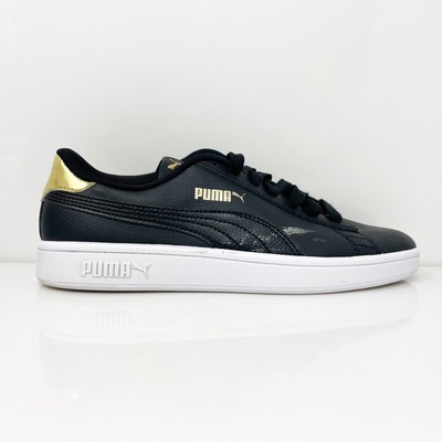 

Кроссовки Puma Boys Smash V2 383765-02 Черная Повседневная Обувь Размер 5C, Черный, Smash V2