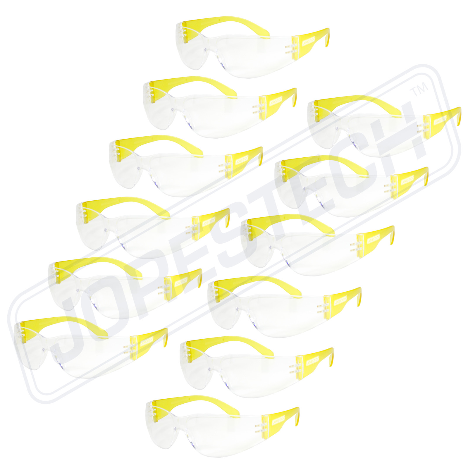 SAFETY GLASSES ANSI Z87.1 COMPLIANT JORESTECH Yellow clear