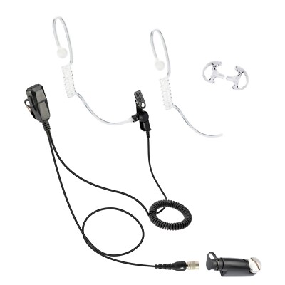 ArrowMax 6-Pin Quick Disconnect  Clear Tube Earphone for Tait TP9100 TP9140