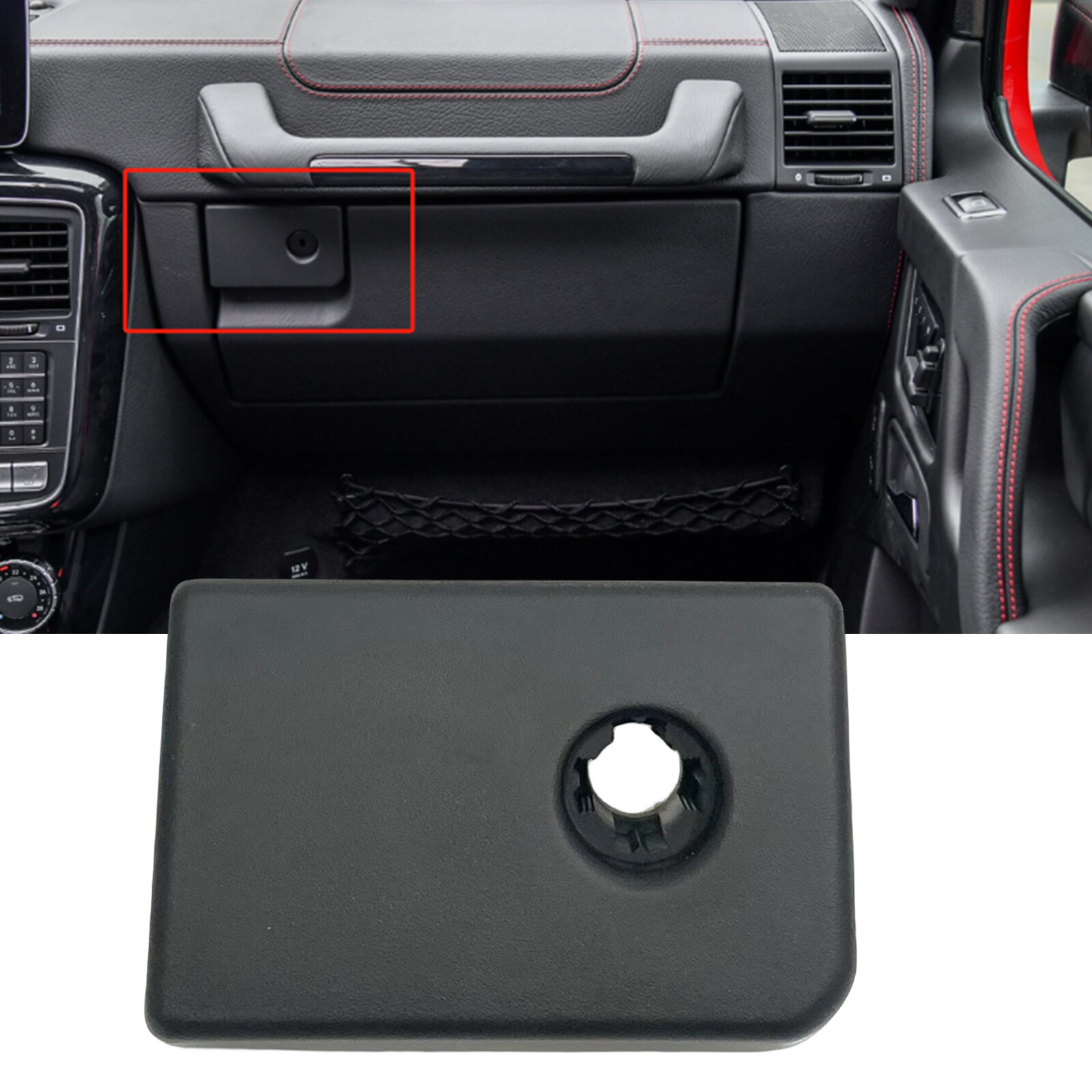 Black Glove Box Lock Latch Handle Cover For Mercedes Benz G Class
