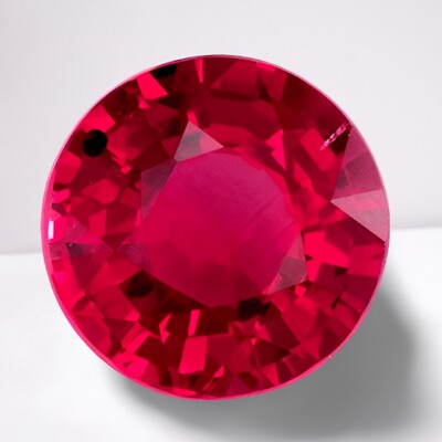 Lustrous Ruby Round Cut Gemstone 6 mm - 0.63 Ct Calibrated Loose Gemstone
