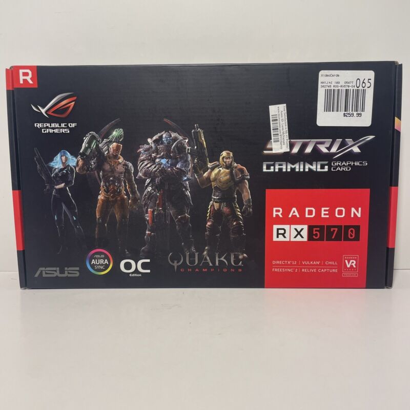 Asus Radeon Rx 570 4gb Gddr5 Graphics Card (Rog-Strix-Rx570-O4g-Gaming)