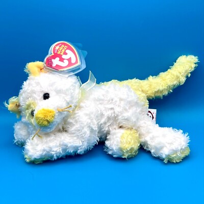 TY Beanie Baby - SAFFRON the Yellow Cat (7 inch)