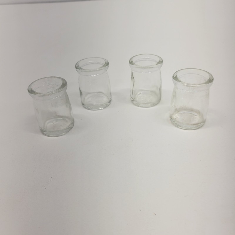 4 ~ Vintage Single Cream Bottles Used In Restaurant Service