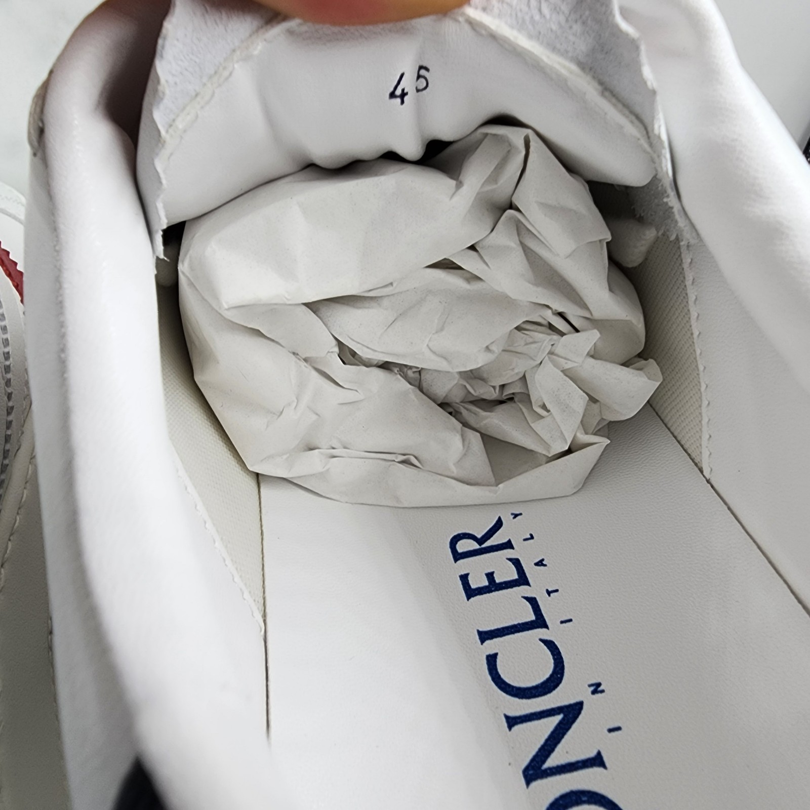 Moncler Monaco Low Top Sneakers Men's 45/12 US White Multi Round Toe Lace Up - Picture 7 of 22