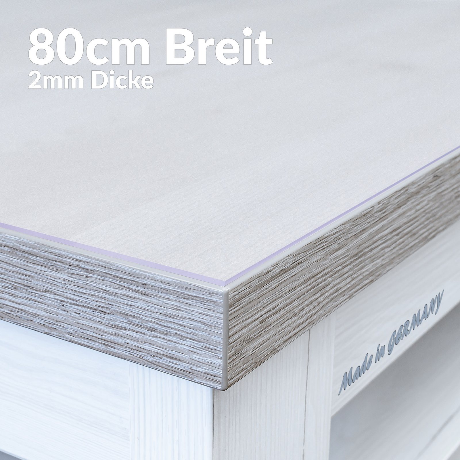 ANRO Tischschutz 2mm MATT 80cm Breite Transparent Tischdecke Weich PVC Folie