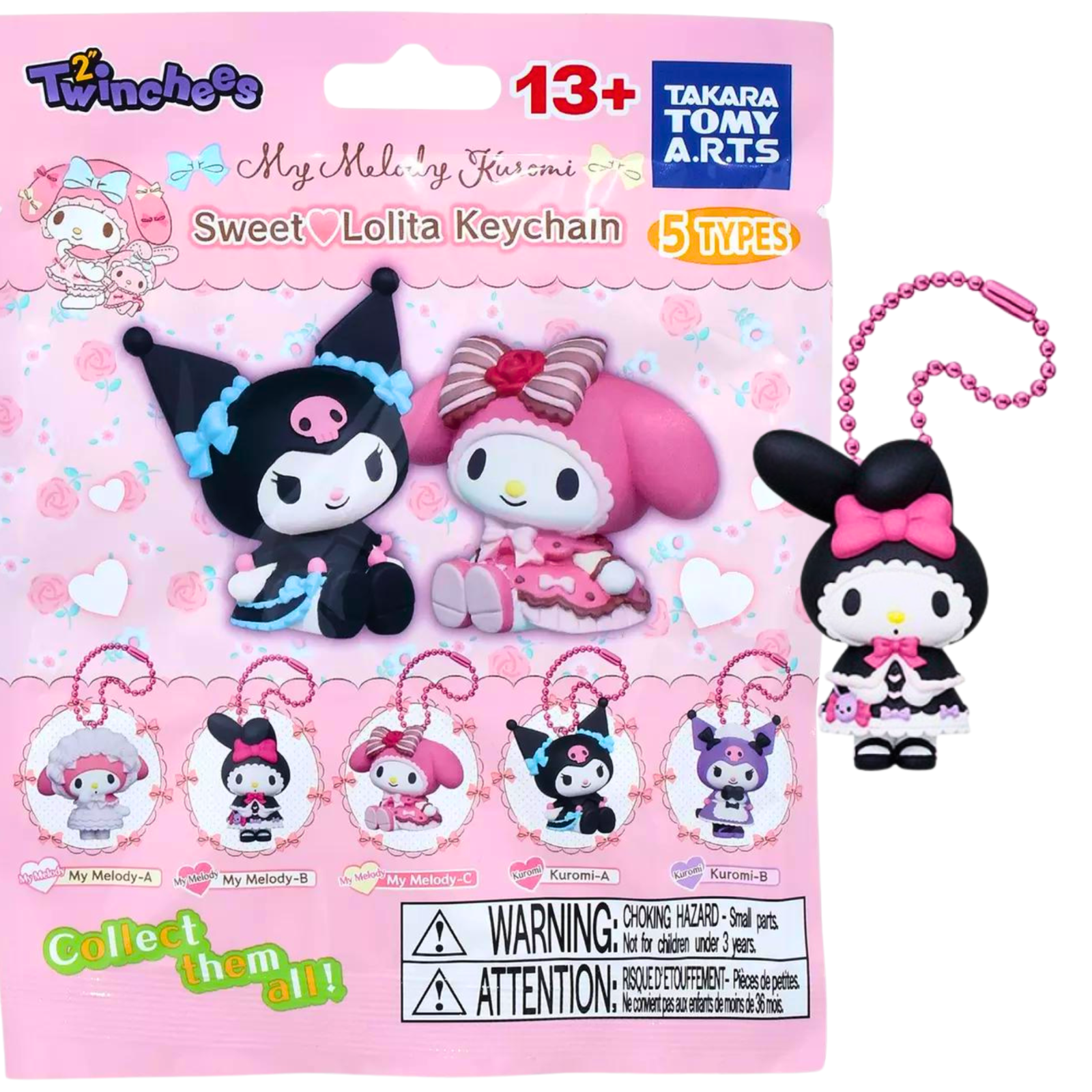 Sanrio Twinchees Gothic Lolita My Melody Keychain, My Melody