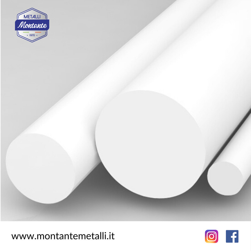 Barra Tonda In Teflon Ptfe Diametro Da 10 A 120 Mm In Diverse Lunghezze