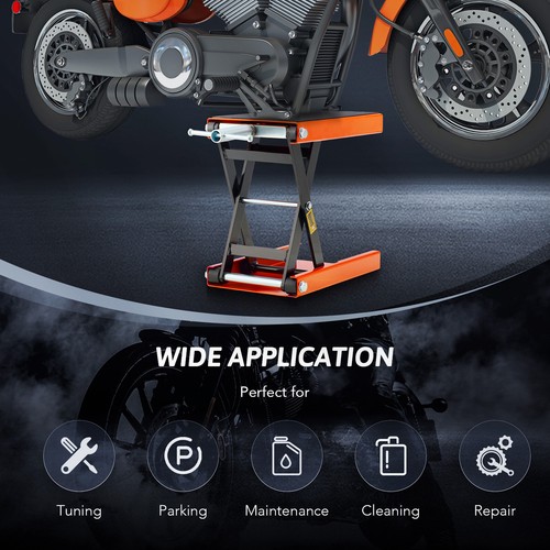 OMT Motorcycle Scissor Jack Lift 1100 lbs Wide Deck Hoist Stand for ATVs Bike