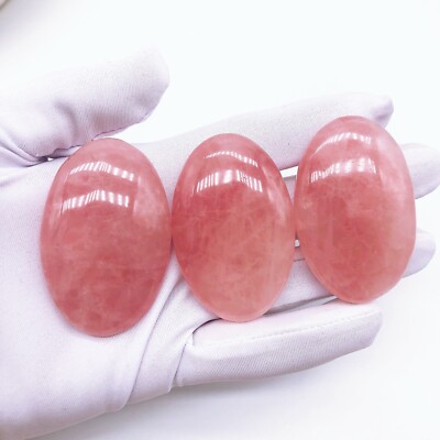 53mm 1PC Natural Rose Quartz Palm Crystal Stone message tool Home Decor Healing