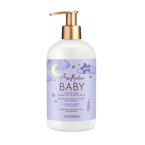 SheaMoisture Baby Shampoo & Bath Milk Manuka 13 Fl Oz (Pack of 1), Purple