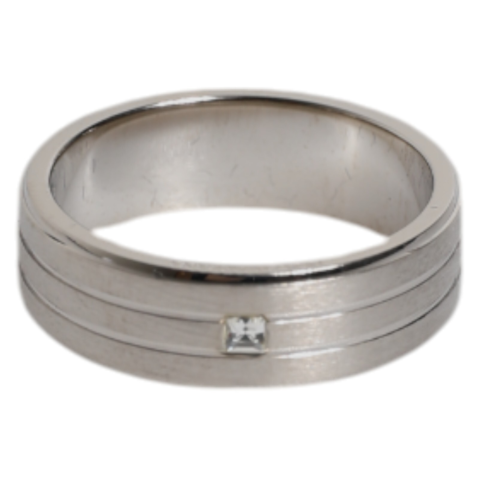 DOLCE & GABBANA リング　美品 DOLCE & GABBANA Ring Silver Tone Brass Clear Crystal DG Logo