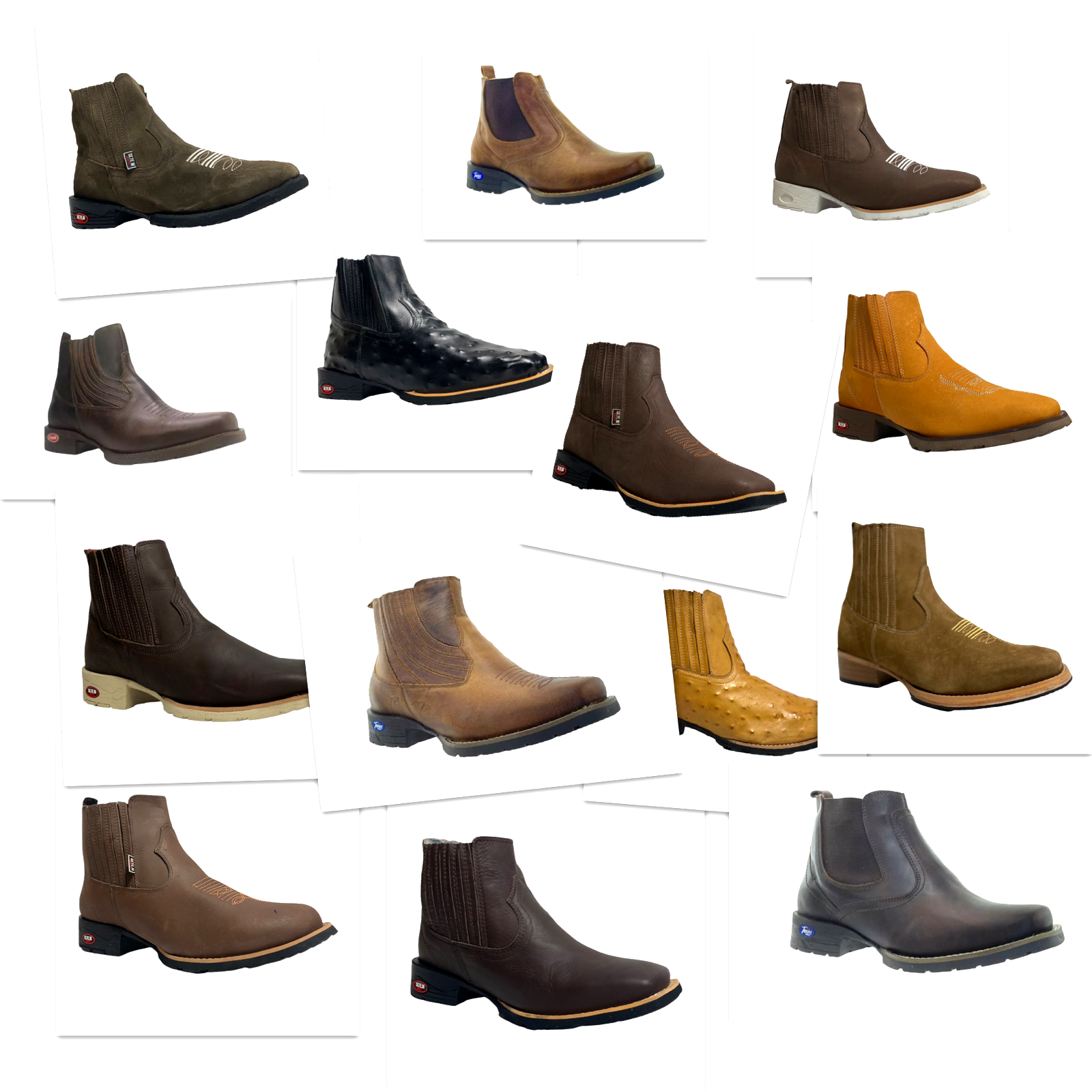 For Men Genuine Leather Rancher Square Toe Cowboy Work