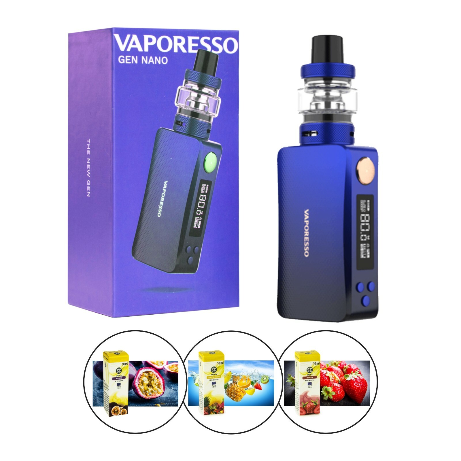 Vaporesso Gen Nano Kit wahlw. mit 3x Liquid E-Zigarette E-Shisha Starterset