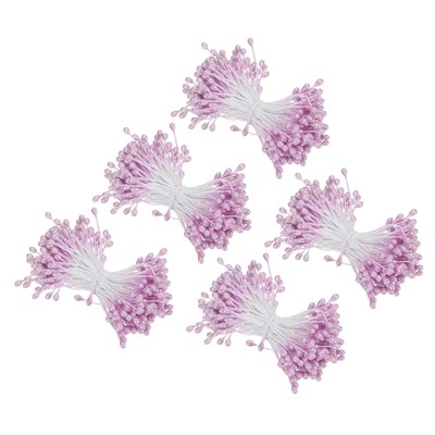 750Pcs 3mm Double Heads Flower Stamen Artificial Flower Stamen Pistil Purple
