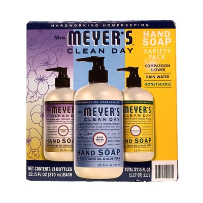 Мыло для рук Mrs Meyers Clean Day, 3 упаковки, 12,5 унций, с различными ароматами
