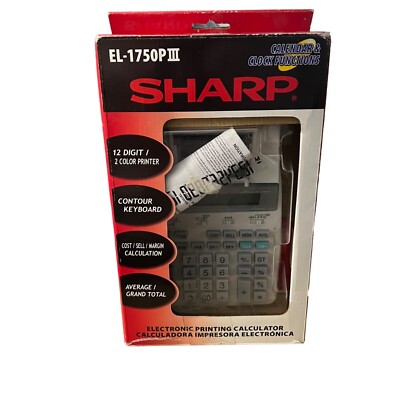 Sharp EL-1750P III Electronic Printing Calculator