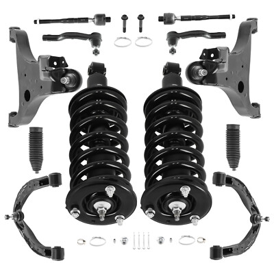 Front Struts + Control Arm + Tie Rods Assembly For Nissan Titan 2004-2015 4WD