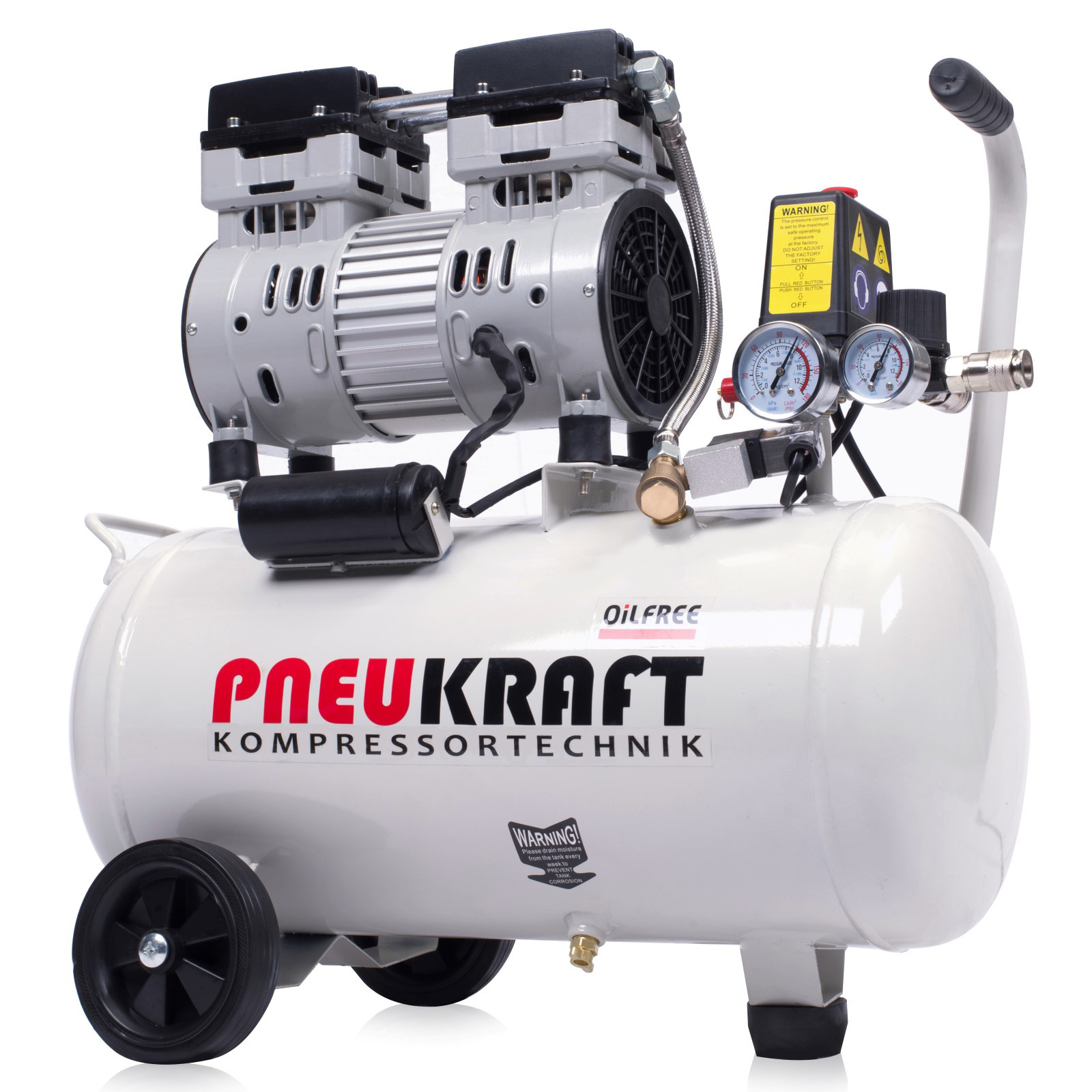 750W 30L Flüster Kompressor Ölfrei Luftkompressor Druckluft Leise Air compressor